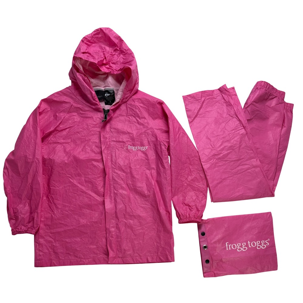 Frogg Toggs Kids Small Pink Ultra-Light Rain Suit Jacket Pants Set